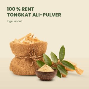Vår produkt innehåller endast 100% rent Tongkat Ali-pulver, inga tillsatser.